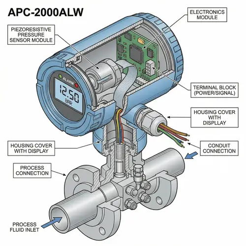APC-2000ALW Pressure Transmitter Connection Details