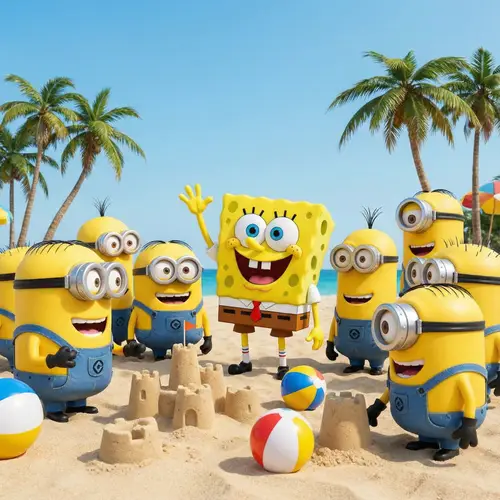 Fun Yellow Creatures in Goggles and Overalls