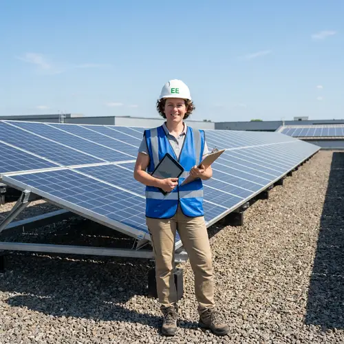 Energy Efficiency Engineer with Solar Panels