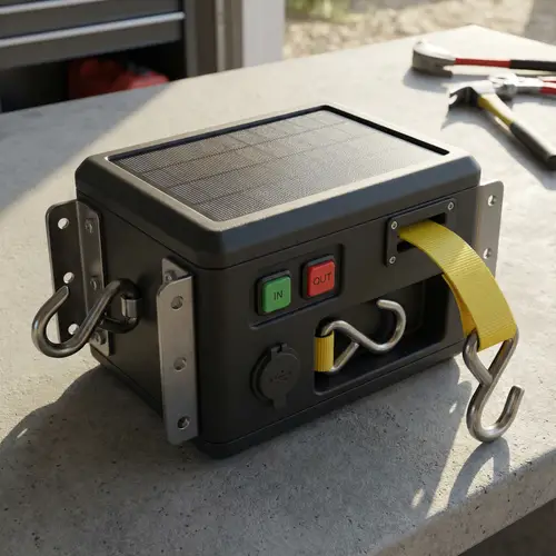 3D Render of Solar-Powered Tie-Down System