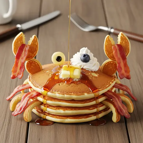 Crab Made of Pancake - Fun Cooking Idea