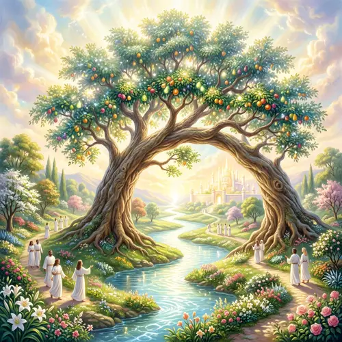 Heaven and the Tree of Life: A Serene Journey