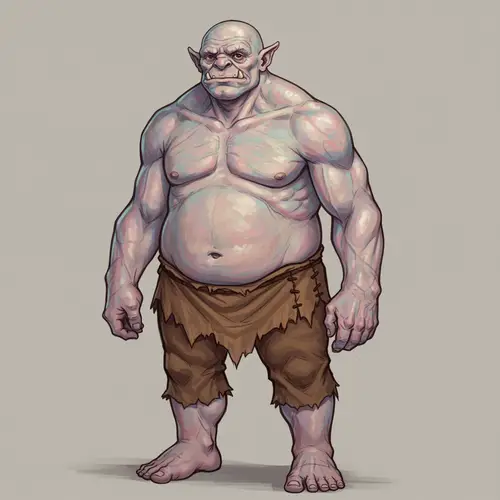 Medieval Orc Lineless Art in Pastel Colors