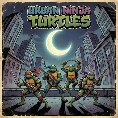 Martial Arts Turtles: Action-Packed Poster Art