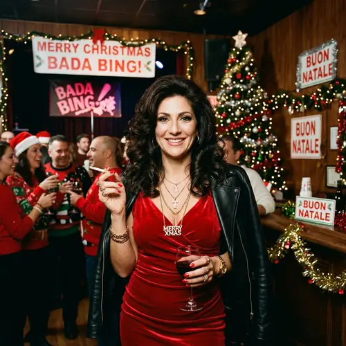 Sopranos Characters at a Festive Christmas Party