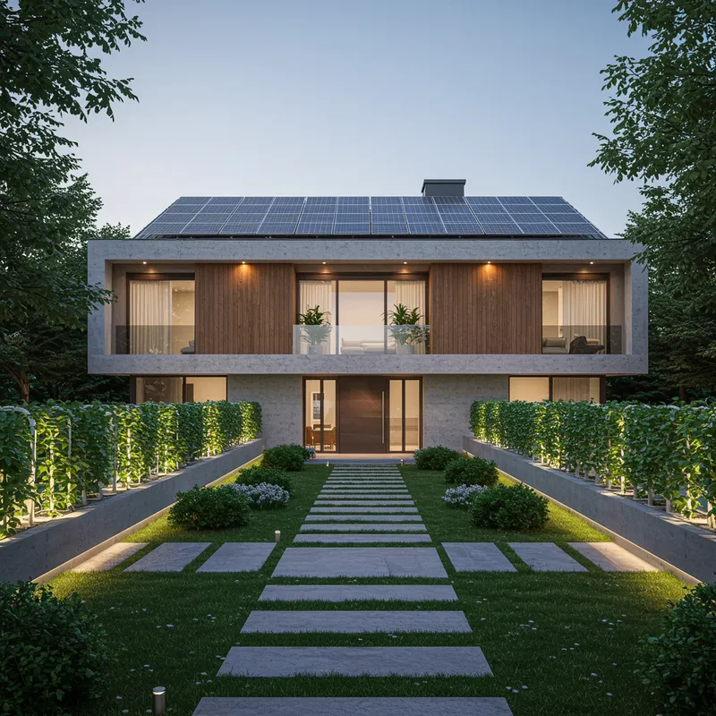 Futuristic Sustainable Home with Smart Design