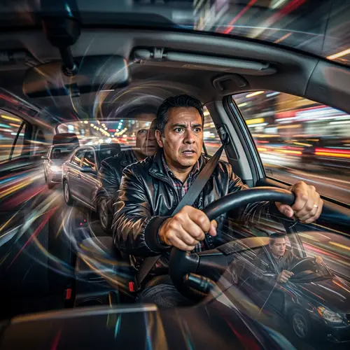 Excessive Speed in 4D: Reckless Driver Unleashed