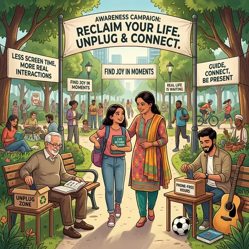 Mobile Addiction Awareness Campaign: Break Free Today