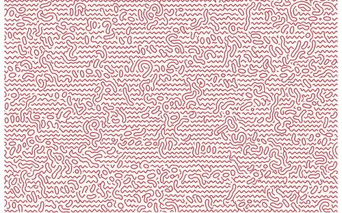 Minimalist Red Line Art Pattern | Seamless Design