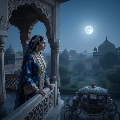 Persian Princess in Moonlight | Royal Elegance Captured