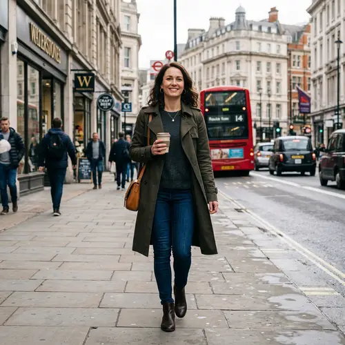 Photorealistic Brunette Girl in the City