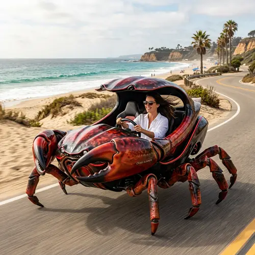 Crab-Inspired Car Design: Elegance on Wheels