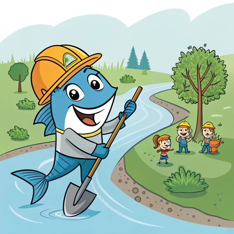 River Revitalization Mascot - Nature's Champion