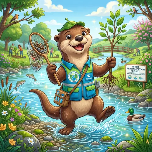 River Revitalization Mascot - Nature's Champion