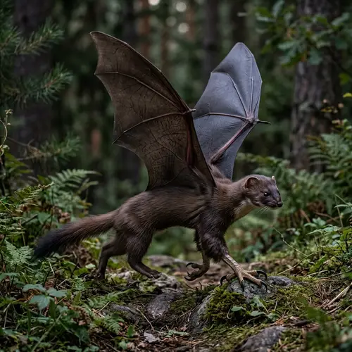Weasel with Raptor Legs and Bat Wings: A Unique Creature