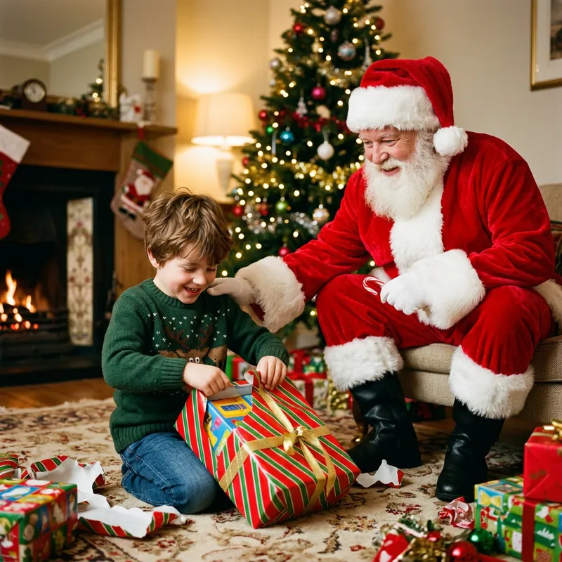 Exciting Christmas Present from Santa for Little Johnny