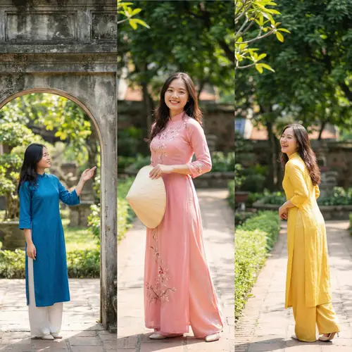 Vietnamese Woman in Traditional Attire | Full-body Poses