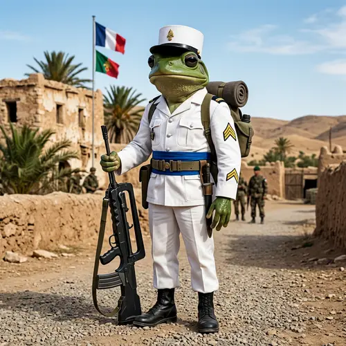 French Foreign Legion Frog | Military Frog Costume Photo