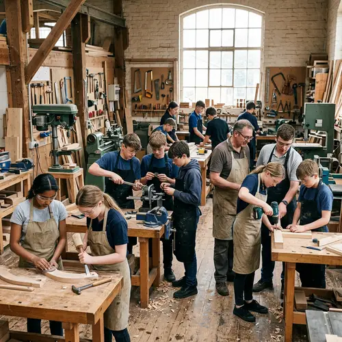 14-Year-Old Apprentice Boys and Girls Working in Workshop | No Beards