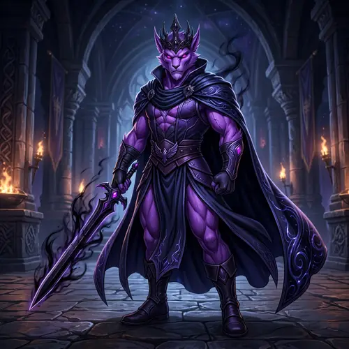 Mega Gallade - Purple Body, Magenta Eyes, Shadow Sword