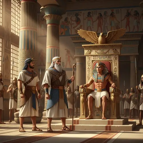 Moses and Ahron Speak to King Paroh