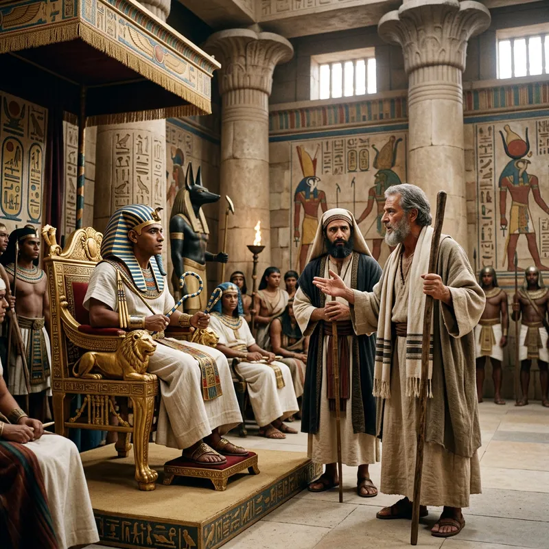 Moses and Ahron Speak to King Paroh
