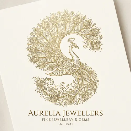 Opulent 'S' Peacock Logo for Jewelry Zone