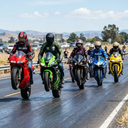 Ruff Riders Wheelie Stunt: Diverse Group's Fearless Spectacle