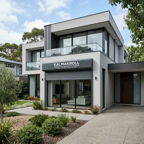 Kalmakroll Roller Shutter Advertisements on Modern House