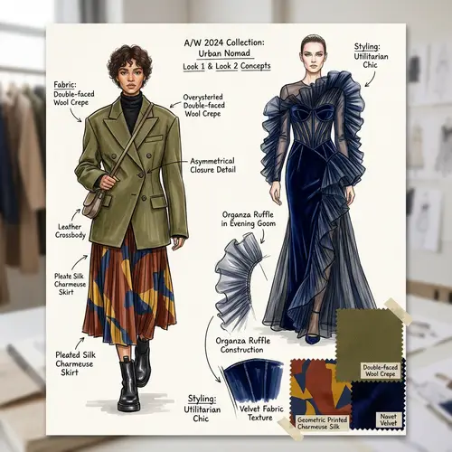 Runway-Ready Fashion Design Illustrations