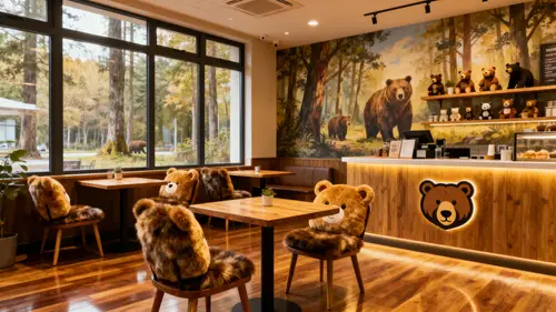 Bear Style Cafe Interior Design Ideas