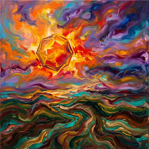 Spectacular Abstract Sunset Landscape