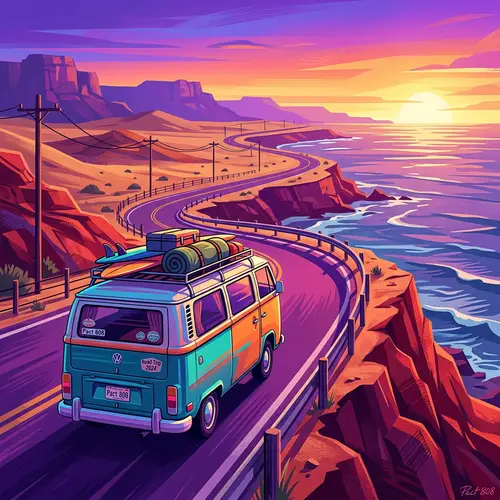 Digital Art: Road Trip by Pact 808