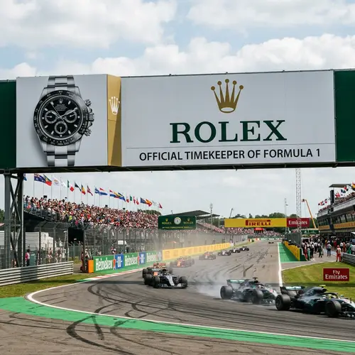 Rolex F1 Advertising Signage | Luxury Motorsport