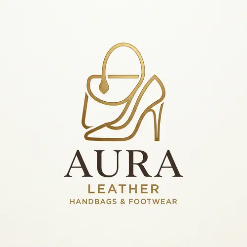 High-End Leather Handbags & Shoes Shop Logo | Sophisticated Designs
