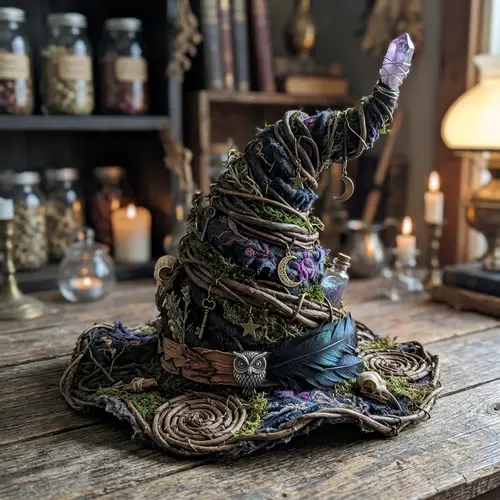 Unique Spiral Witch Hat for Halloween