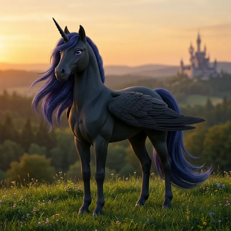Black Alicorn Pony Mare - Beautiful Magical Creatures