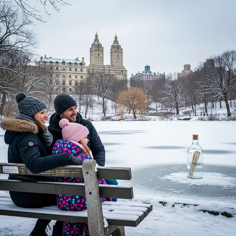 Snowy Day at Central Park's Belvedere Castle