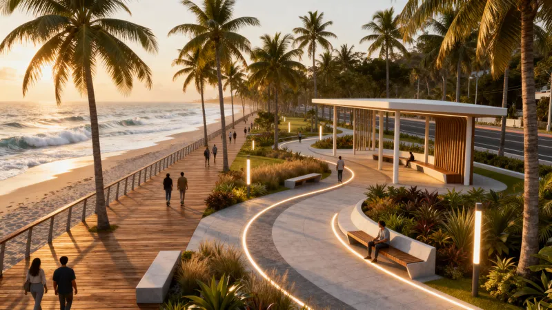 Stunning Coastal Mini Park & Esplanade Visualization