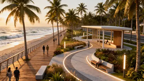 Stunning Coastal Mini Park & Esplanade Visualization