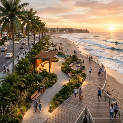 Stunning Coastal Mini Park & Esplanade Visualization
