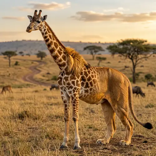 Giraffe-Lion Hybrid: A Unique Animal Fusion