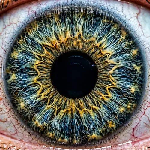 Close-up View of Human Pupil and Iris | Double Size Magnification