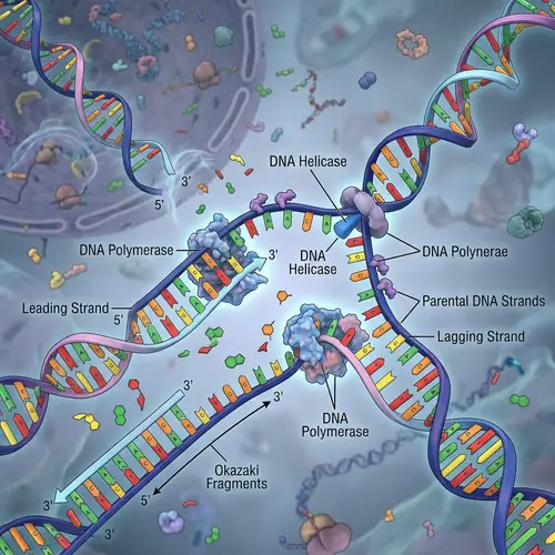 DNA Replication Process with Nucleotide Duplication