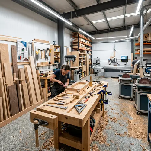 Modern Carpentry Workshop with State-of-the-Art Tools | Woodworking Studio