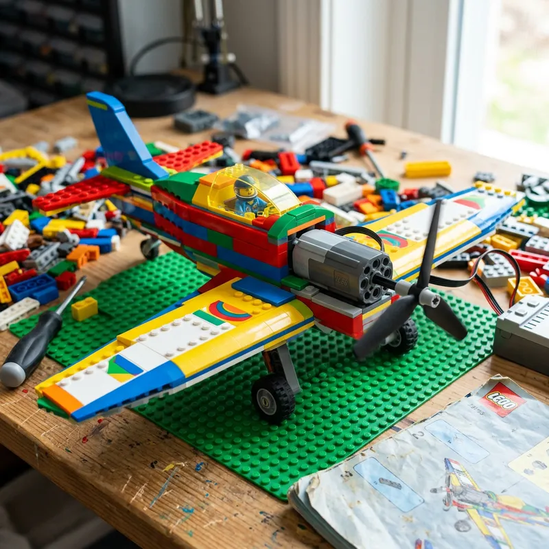 Build a LEGO Airplane with Motor - 14+ Pieces Build a LEGO Airplane with Motor - 14+ Pieces