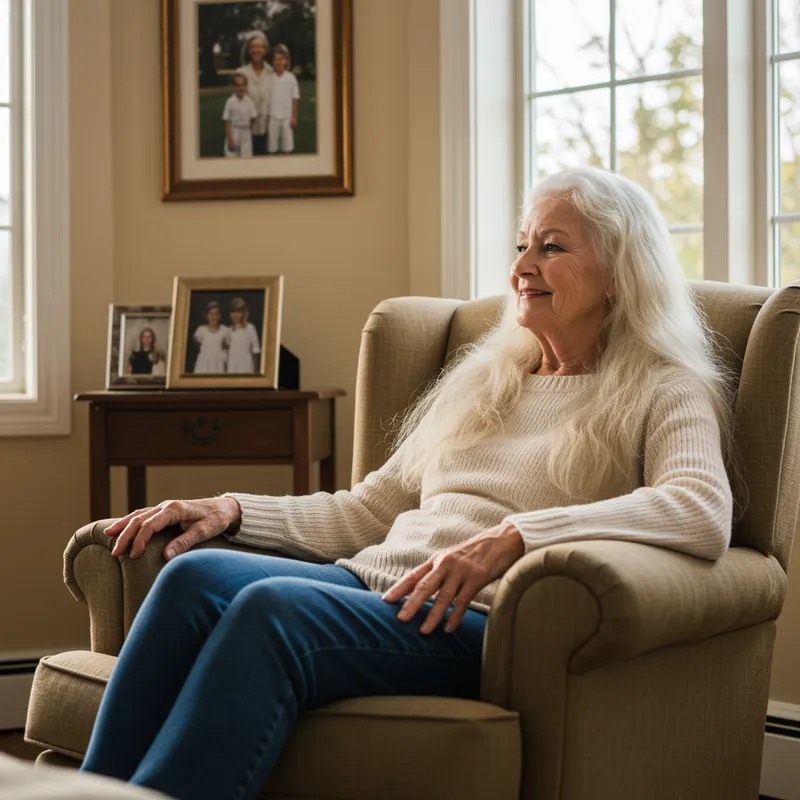 Grandma with Long White Hair