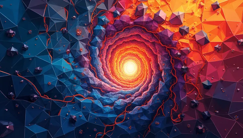 Modern Conic Sections Digital Illustration