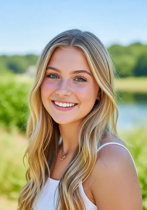 Beautiful 18-Year-Old Blonde with Blue Eyes