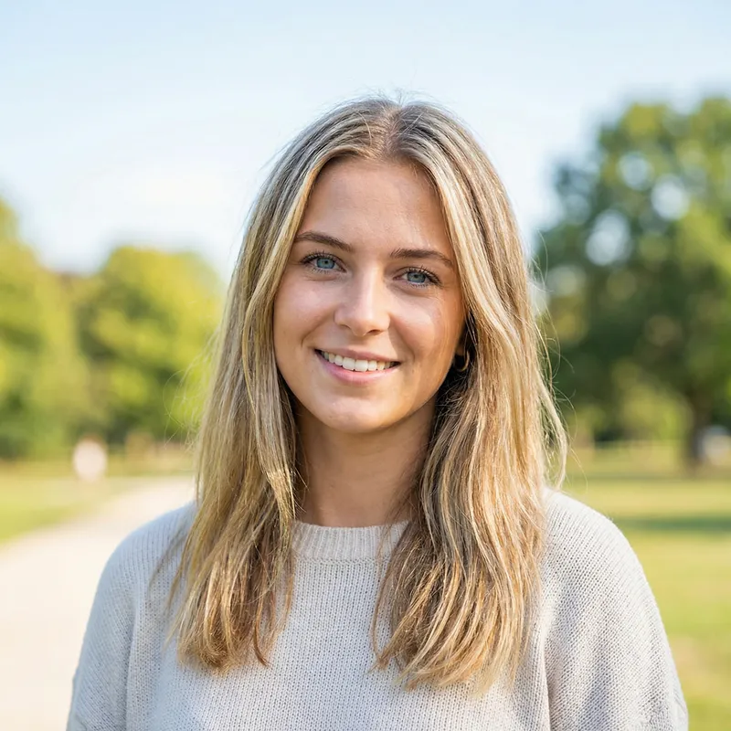 Beautiful 18-Year-Old Blonde with Blue Eyes